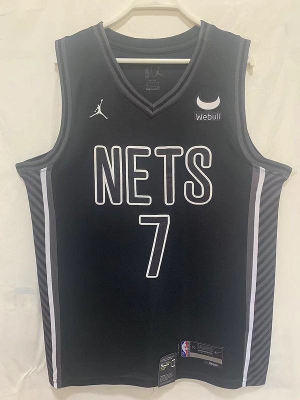 Nets 7 Kevin Durant Black Jordan Men Jersey