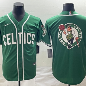 Boston Celtics Green Baseball Logo Men Jersey