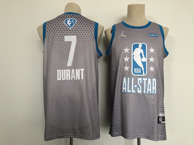 Nets 7 Kevin Durant 2022 All-Star Gray Men Jersey