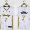 Nets 7 Kevin Durant White Christmas Edition Men Jersey