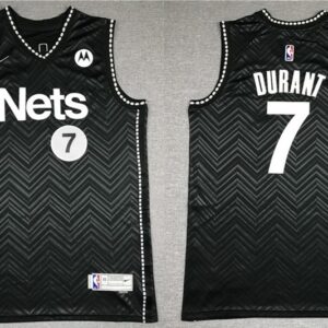 Nets 7 Kevin Durant Black Men Jersey