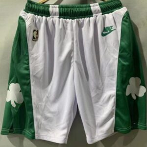 Boston Celtics White Green Shorts