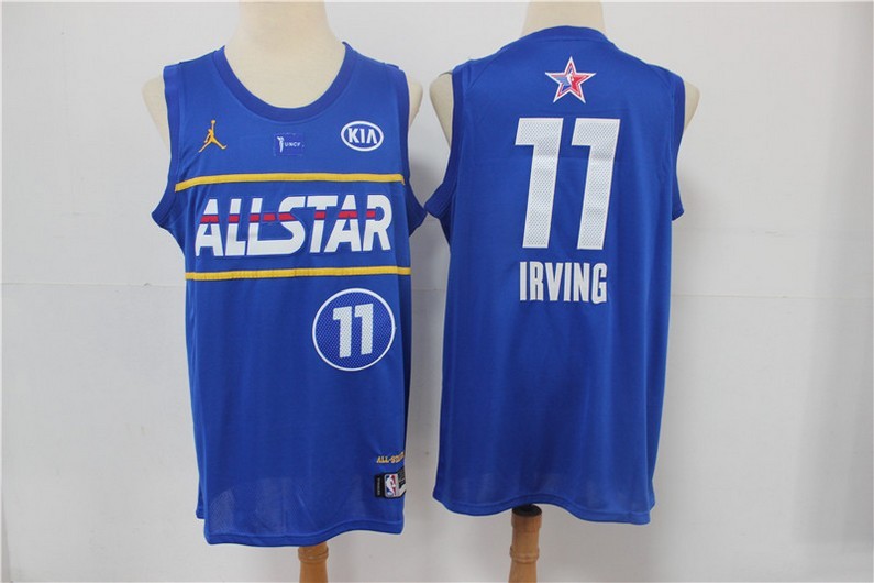 Nets 11 Kyrie Irving Amarillo Blue 2021 All Star Men Jersey