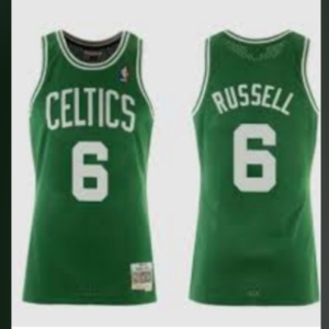 Boston Celtics 6 Green Throwback Men Jersey