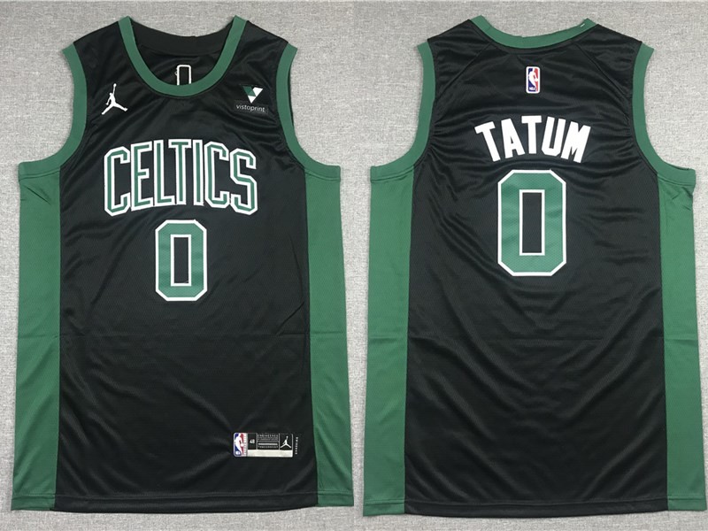 Celtics 0 Jayson Tatum Black Jordan Men Jersey