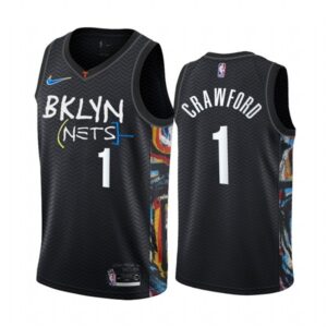 Nets 1 Jamal Crawford Black 2020-21 City Edition Men Jersey