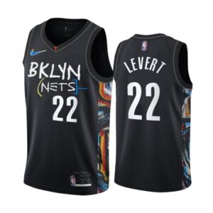 Nets 22 Caris LeVert Black 2020-21 City Edition Men Jersey