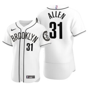 Nets 31 Jarrett Allen 2020 White X MLB Crossover Edition Men Jersey