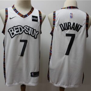 Nets 7 Kevin Durant White 2019-20 City Edition Men Jersey