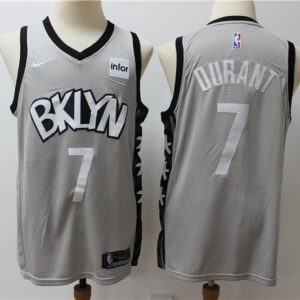 Nets 7 Kevin Durant Gray New Men Jersey