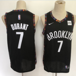 Brooklyn Nets 7 Kevin Durant Black City Edition Men Jersey