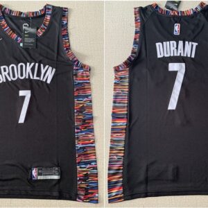 Brooklyn Nets 7 Kevin Durant Black City Edition Men Jersey