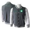 Boston Celtics Blank Dark Grey Wool Jacket