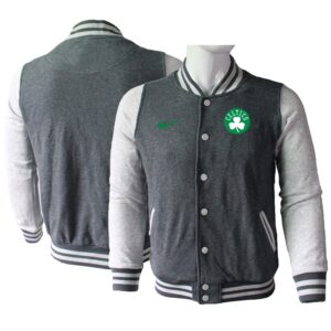 Boston Celtics Blank Dark Grey Wool Jacket