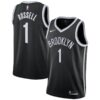 Nets 1 D'Angelo Russell Black Swingman Men Jersey