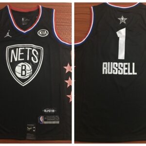 Nets 1 D'Angelo Russell 2019 All-Star Black Swingman Men Jersey