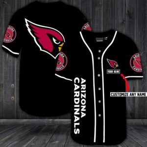 Arizona Cardinals Baseball BLACK Customized Jersey