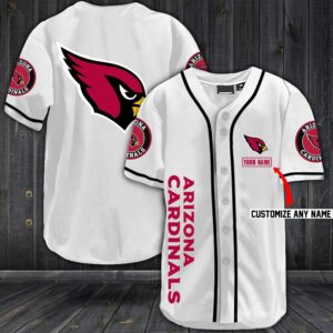 Arizona Cardinals Baseball White Customized Jersey