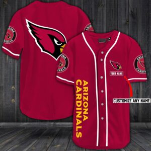 Arizona Cardinals Red Baseball Customized Jersey 1