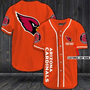 Arizona Cardinals Red Baseball Customized Jersey
