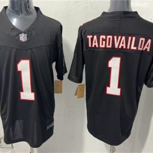 Atlanta Falcons 1 Tua Tagovailoa Black F.U.S.E. Vapor Limited Men Jersey