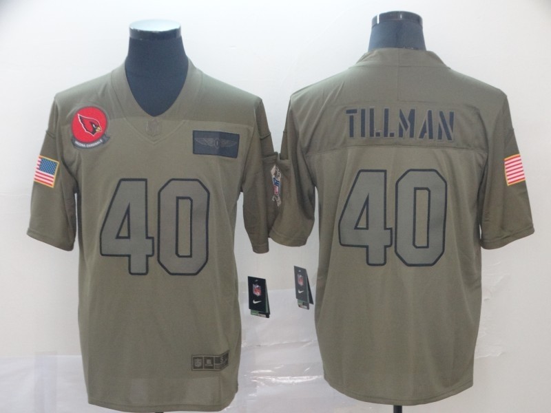 Nike Cardinals 40 Pat Tillman 2019 Olive Salute To Service Limited Men Jersey