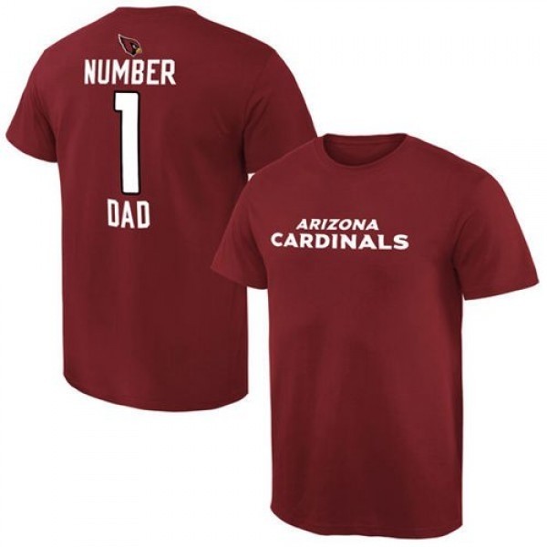 Arizona Cardinals Pro Line Number 1 Dad T-Shirt Red