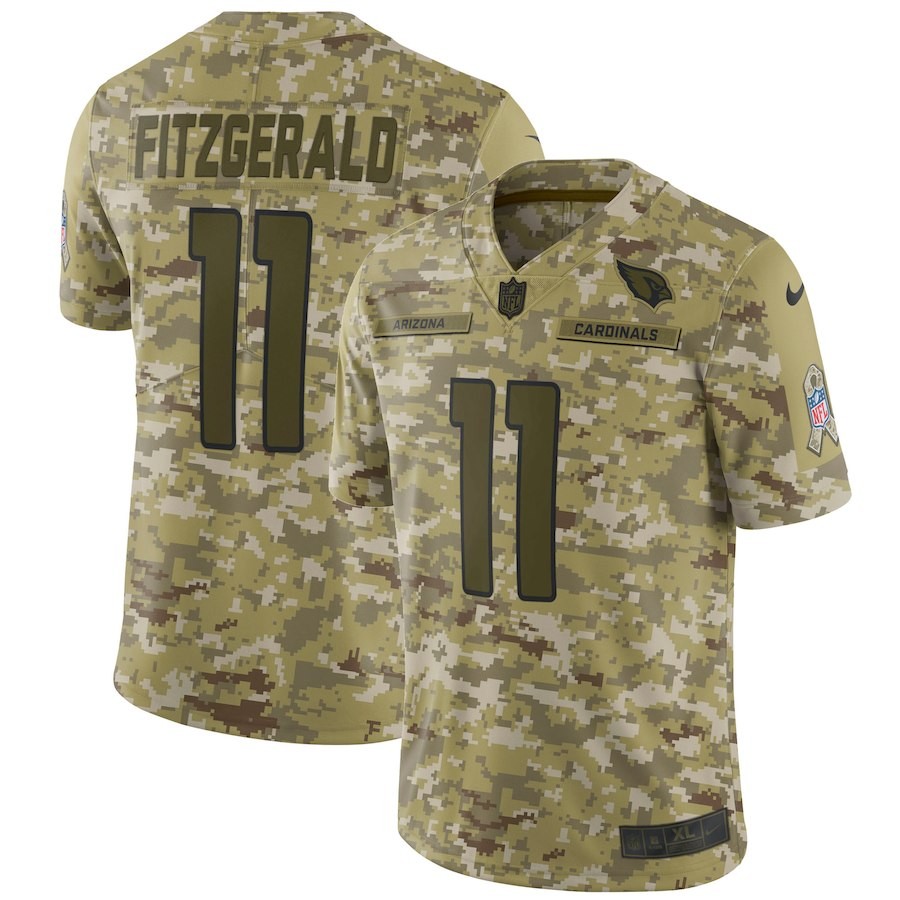 Nike Cardinals 11 Larry Fitzgerald 2018 Camo Salute to Service Limited Men Jersey