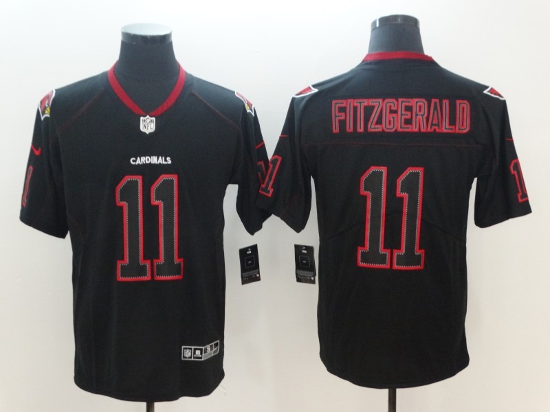 Nike Cardinals 11 Larry Fitzgerald Black Shadow Legend Limited Men Jersey