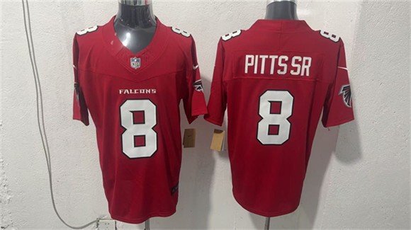 Atlanta Falcons 8 Kyle Pitts Sr. Red 2026 New F.U.S.E. Vapor Limited Men Jersey
