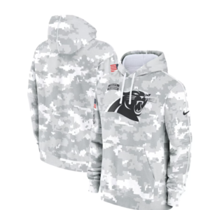Panthers 2024 White Grey Salute To Service Hoodie (Runs Small)