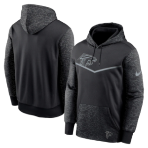 Atlanta Falcons Black Reflective Therma Hoodie