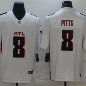 Nike Falcons 8 Kyle Pitts White 2021 Draft Vapor Limited Men Jersey