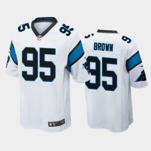 Panthers 95 Derrick Brown White 2020 Draft Vapor Limited Men Jersey