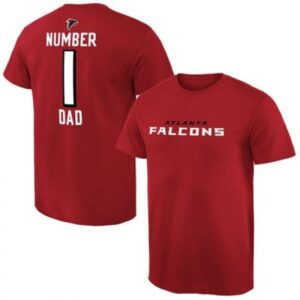 Atlanta Falcons Pro Line Number 1 Dad T-Shirt Red