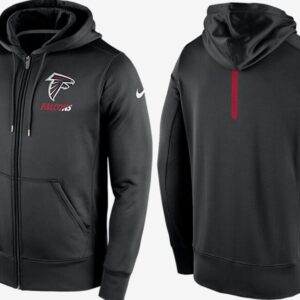 Nike Falcons Black Team Logo Full Zip Hoodie