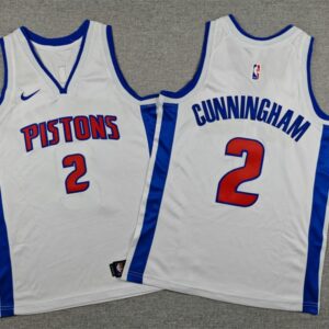 Detroit Pistons 2 Cade Cunningham White Youth Jersey