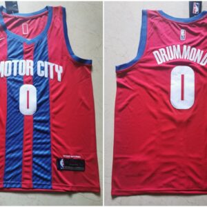 Pistons 0 Andre Drummond Red 2019-20 City Edition Men Jersey