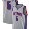 Pistons 6 Bruce Brown Jr. Grey 2018 Draft Men Jersey