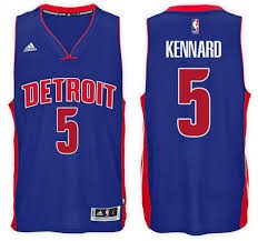 Adidas Detroit Pistons 5 Luke Kennard Blue 2017 Draft Men Jersey
