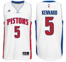Adidas Detroit Pistons 5 Luke Kennard White 2017 Draft Men Jersey