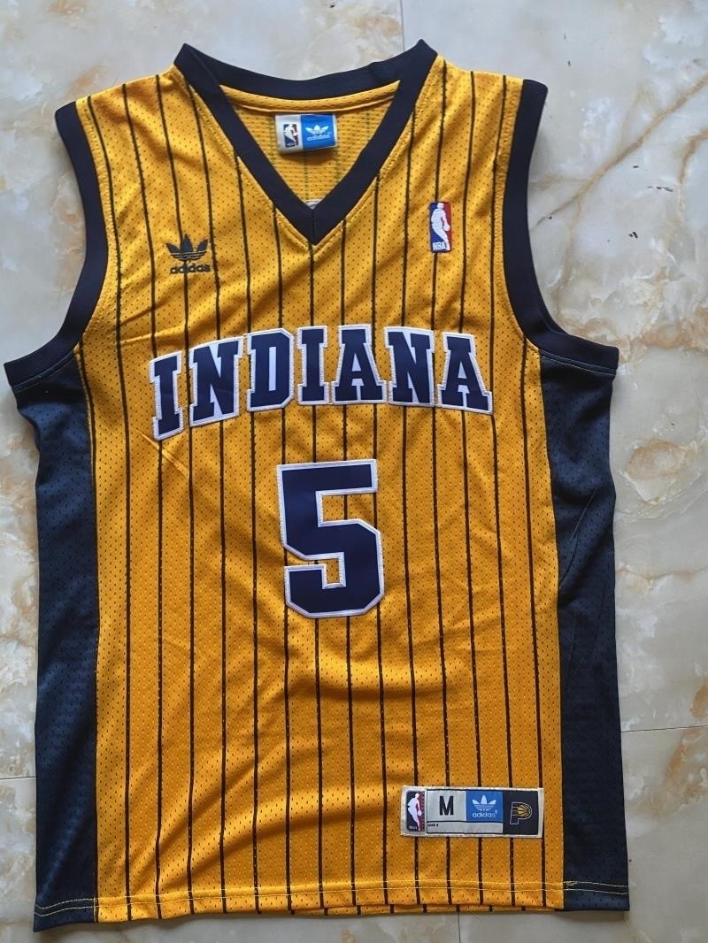 NBA Indiana Pacers 5 Rose Yellow Men Jersey