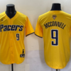 Pacers 9 T.J. McConnell Yellow Finals Baseball Vapor Limited Men Jersey