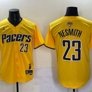 Pacers 23 Aaron Nesmith Yellow Finals Baseball Vapor Limited Men Jersey