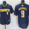 Pacers 9 T.J. McConnell Navy Finals Baseball Vapor Limited Men Jersey