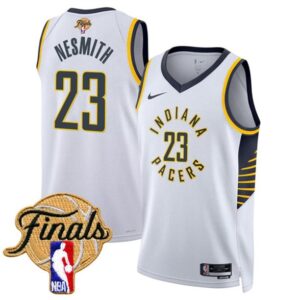 Pacers 23 Aaron Nesmith White 2025 Finals Association Edition Men Jersey