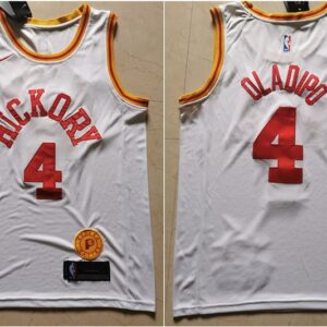 Pacers 4 Victor Oladipo White Men Jersey