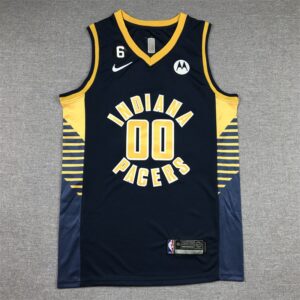 Pacers 00 MATHURIN Navy 2022-23 Men Jersey