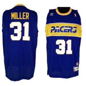 Pacers 31 Reggie Miller Blue Mitchell and Ness Men Jersey
