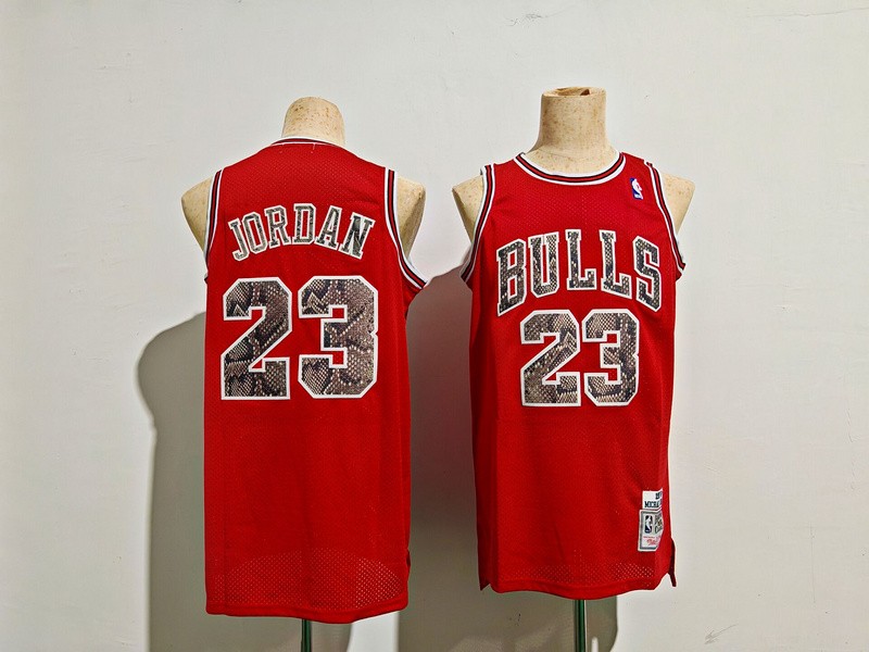 Bulls 23 Michael Jordan Red Throwback Men Jersey